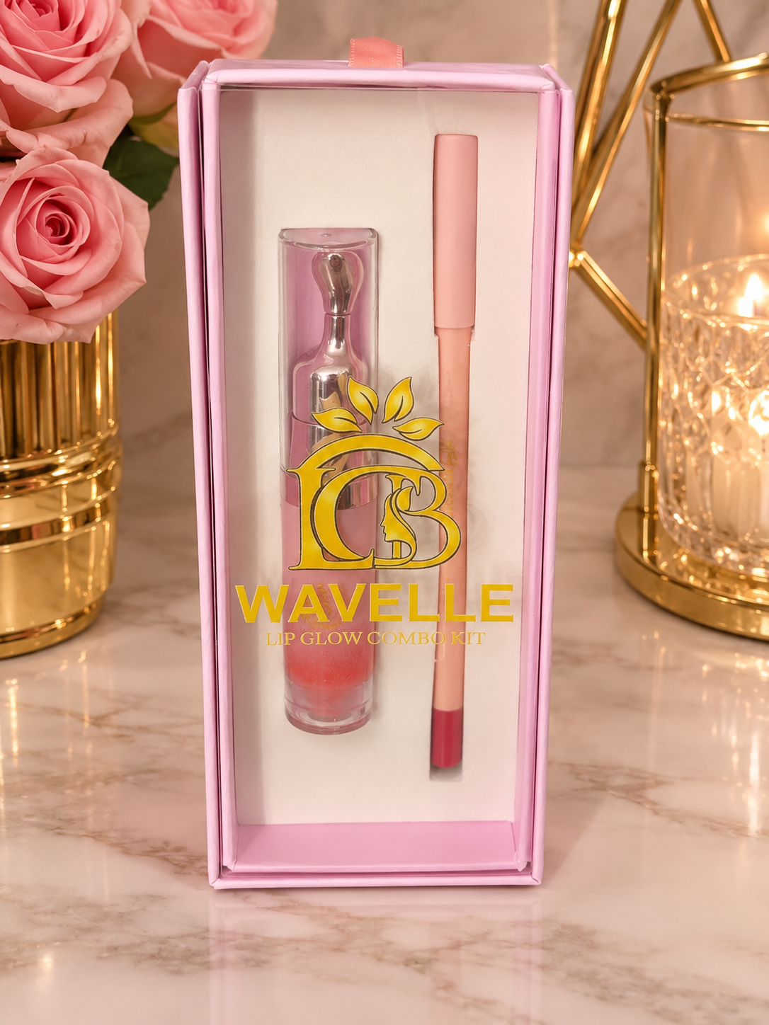 Rose berry lipgloss with lip liner